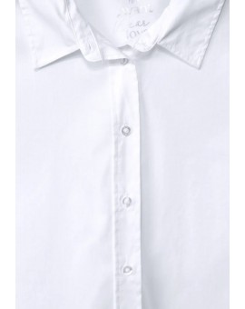Chemise blanche à manches longues classique avec patte de boutonnage 343856 Street-One. L'atelier de Louison à Grand Quartier.