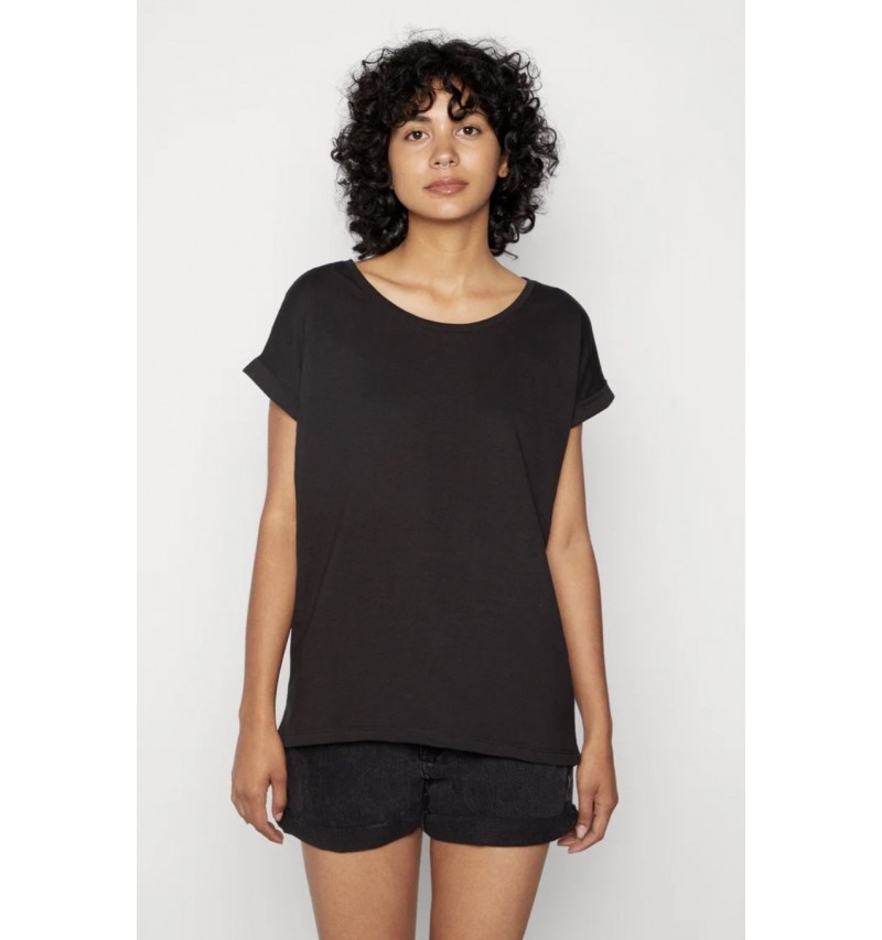 T-shirt noir à manches courtes VIDREAMERS VILA. L'atelier de Louison à Grand Quartier.