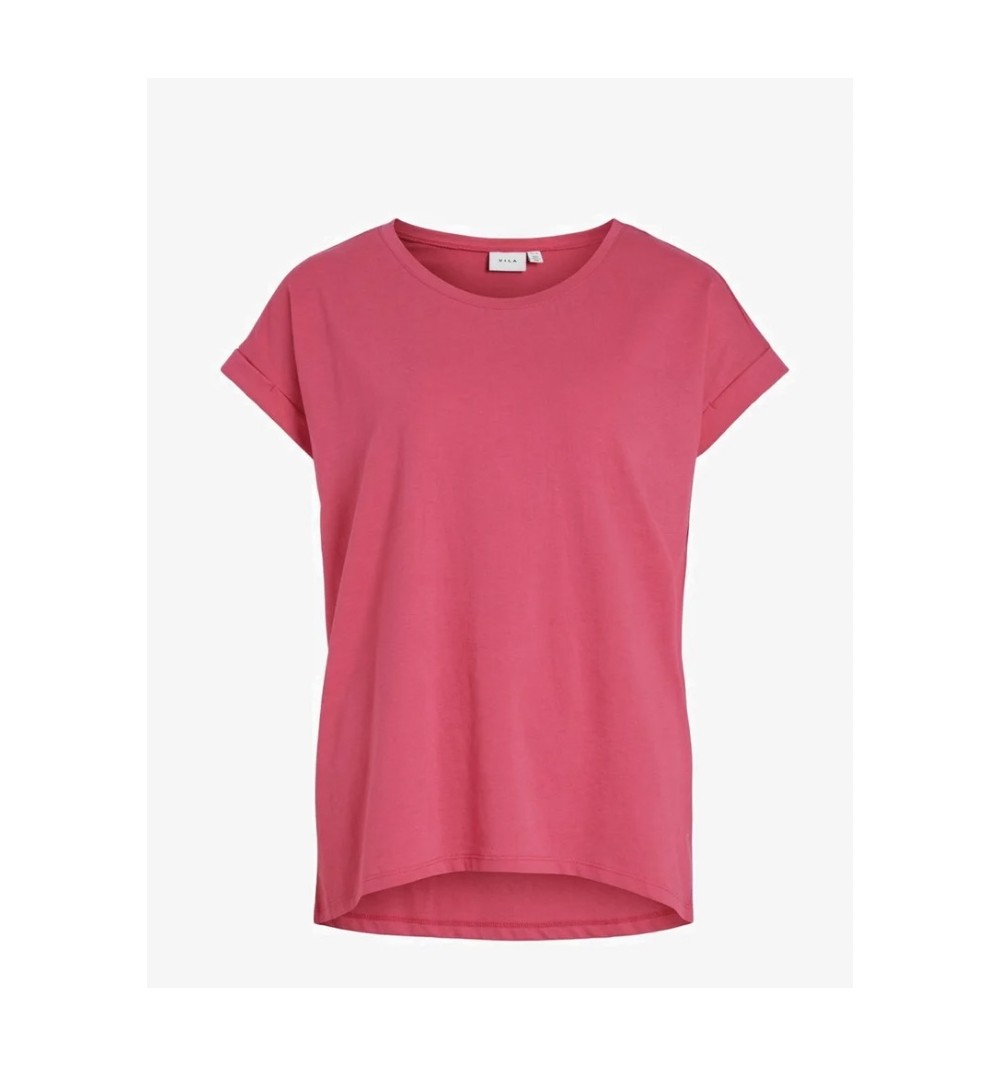 T-shirt rose pink yarrow à manches courtes VIDREAMERS VILA. L'atelier de Louison à Grand Quartier.