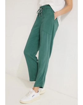 Pantalon vert coupe ample en viscose 376655 Street-One. L'atelier de Louison à Grand Quartier Rennes.