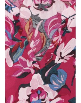 Robe rose à volants avec imprimé 143650 Street-One. L'atelier de Louison à Grand Quartier Rennes.