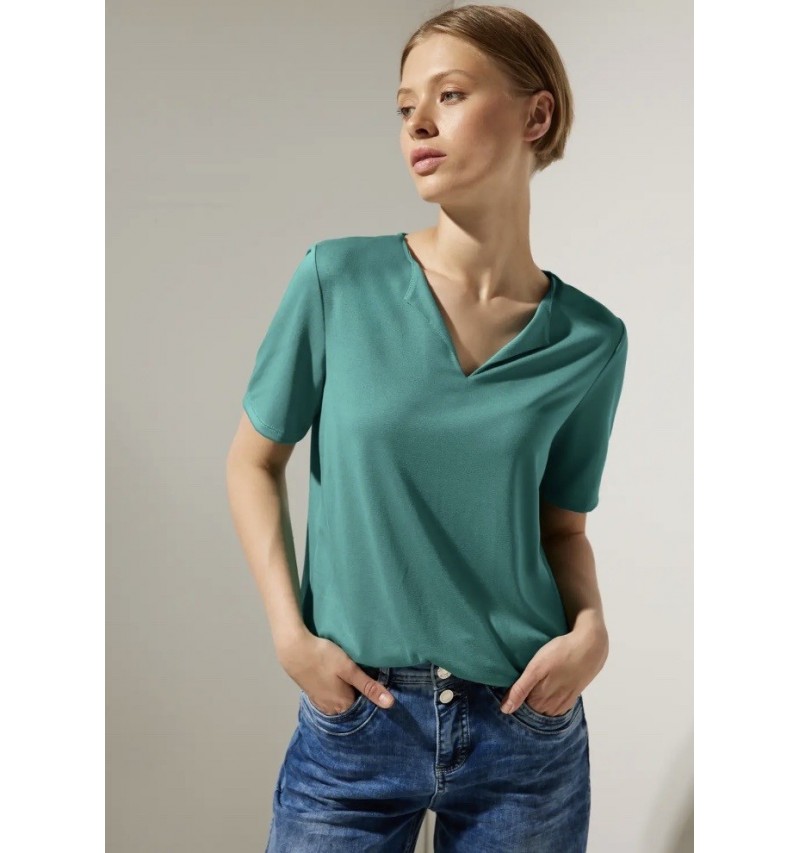 T-shirt aspect soie 320220 Street-One. L'atelier de Louison à Grand Quartier Rennes.