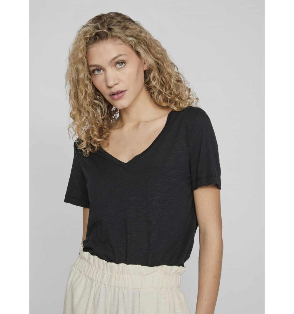 T-shirt en coton flammée Vila