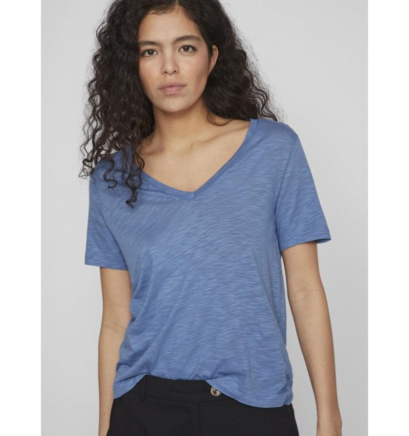 T-shirt en coton flammée Vila