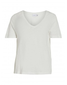T-shirt en coton flammée Vila
