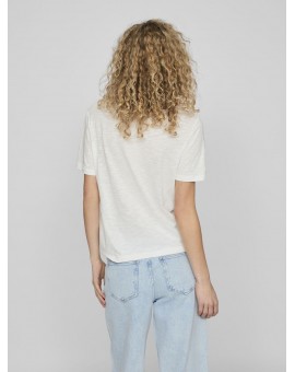 T-shirt en coton flammée Vila