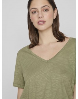 T-shirt en coton flammée Vila