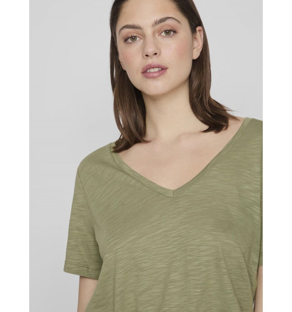 T-shirt en coton flammée Vila