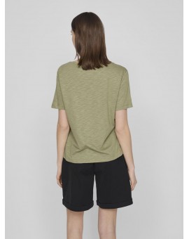 T-shirt en coton flammée Vila