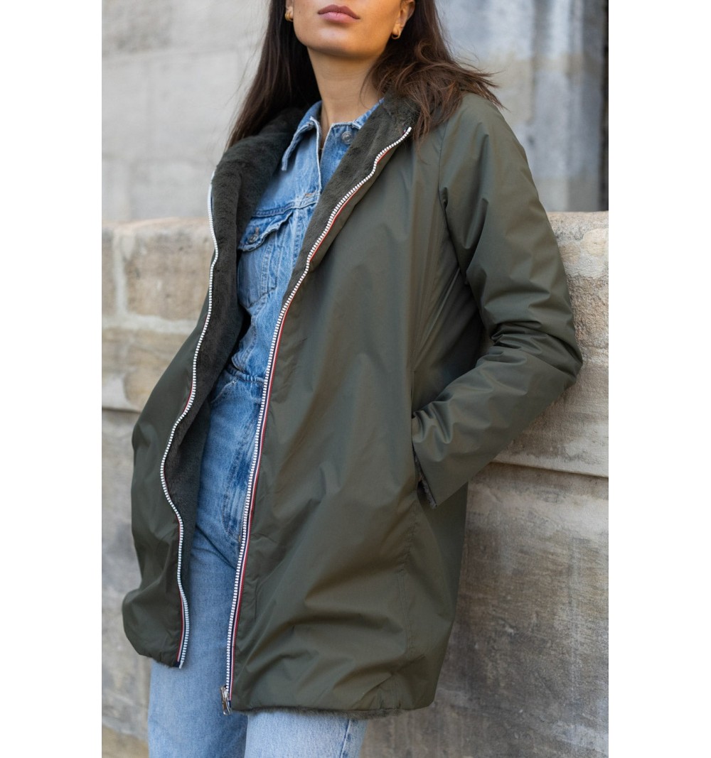 Imperméable fourré réversible long laure Jo