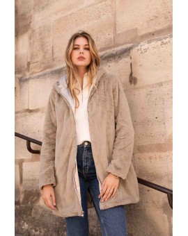 Imperméable fourré réversible long laure Jo