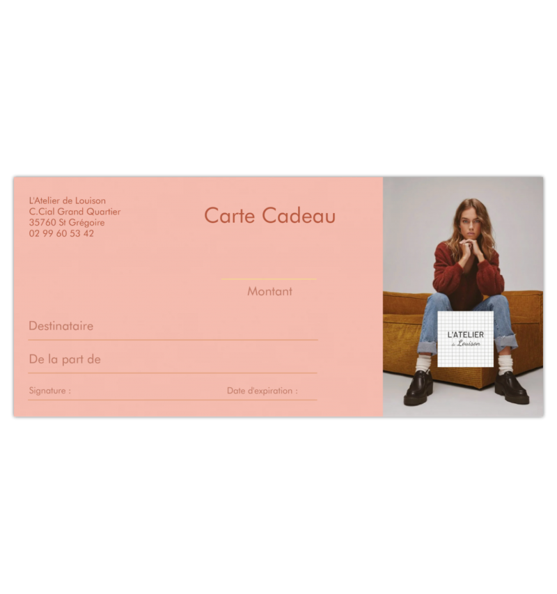 Cheque cadeau l'Atelier de Louison