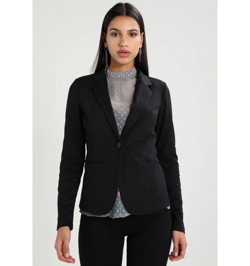 Veste blazer noire en jersey IHKATE ICHI. L'atelier de Louison à Grand Quartier.