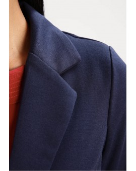 Veste blazer bleue total eclipse en jersey IHKATE ICHI. L'atelier de Louison à Grand Quartier.