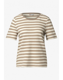 T-shirt à rayures tricot Street One