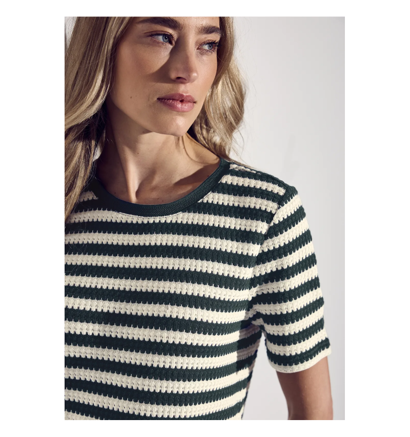 T-shirt à rayures tricot Street One