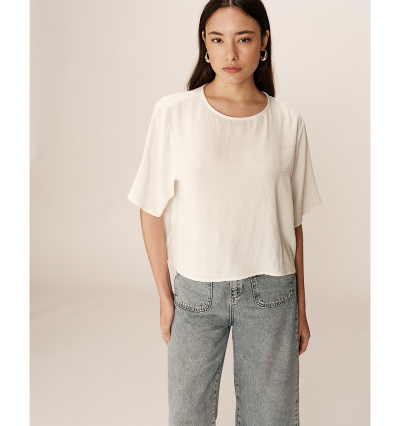 Top manches 3/4 à encolure ronde Grace & Mila