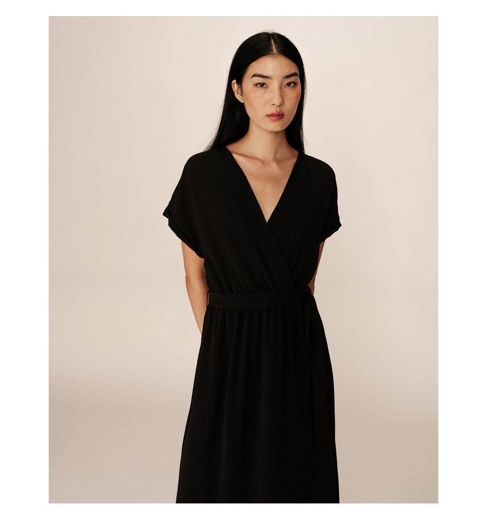 Robe fluide à manches courtes Grace & Mila papillon