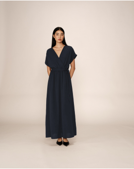 Robe fluide à manches courtes Grace & Mila papillon