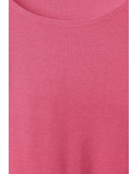 T-shirt rose col rond sans coutures à manches 3/4 STREET ONE. L'atelier de Louison à Grand Quartier.