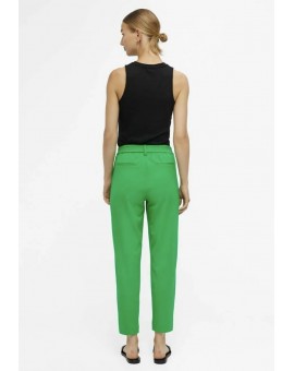 Pantalon slim taille mi-haute à pince vert OBJLISA OBJECT. L'atelier de Louison à Grand Quartier.
